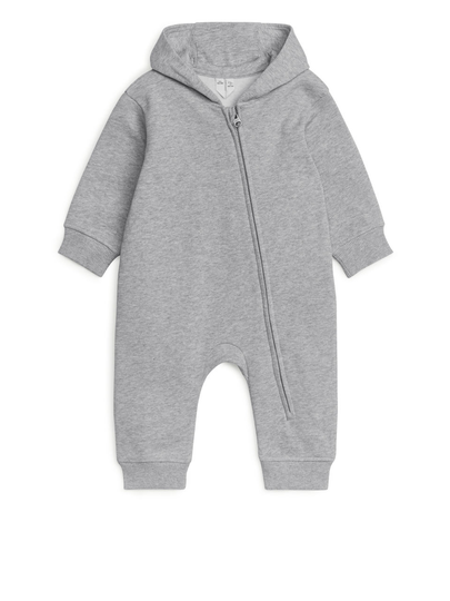 Hooded Jersey Overall - Grey