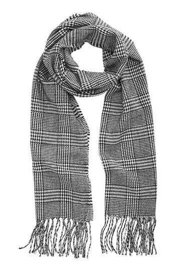 Cellbes Rutig scarf Svart Vit