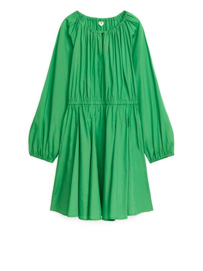 Lyocell A-Line Dress - Green