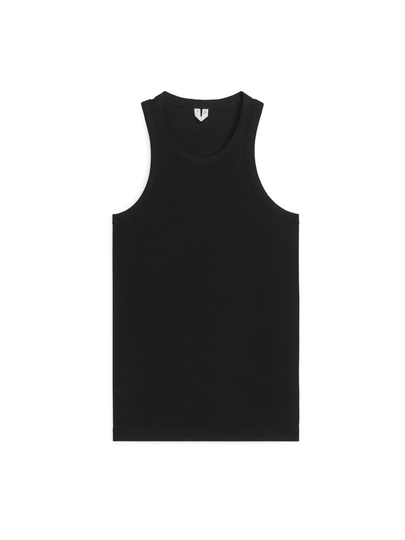 Rib Racer Tank Top - Black