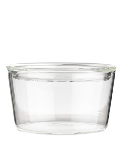 Glass Canister 12 cm - White