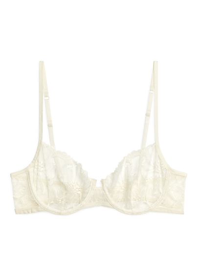 Lace Wire Bra - White