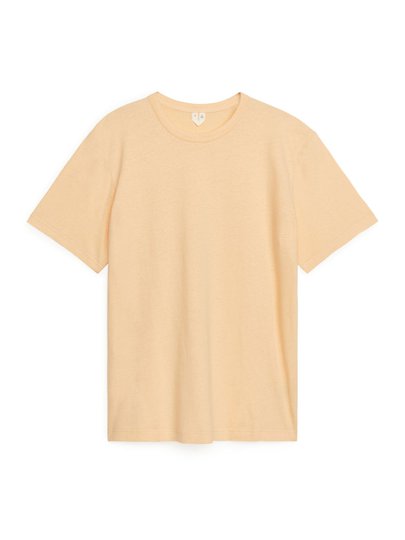 Cotton Linen T-Shirt - Yellow