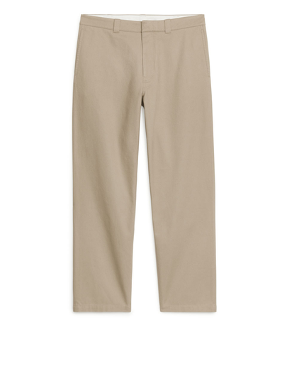 Cotton Twill Trousers - Beige