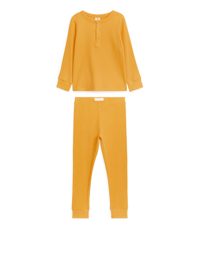 Ribbed Pyjama Set - Yellow