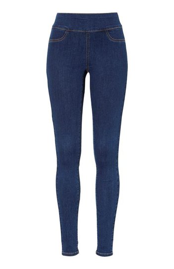 Happy Holly Superstretchiga jeans med hög midja Lyra Mellan denim