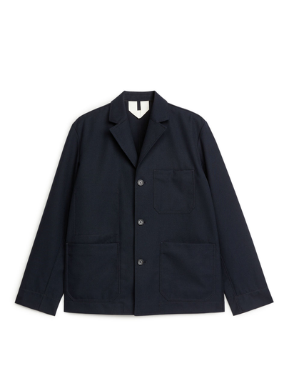 Cotton Utility Jacket - Blue