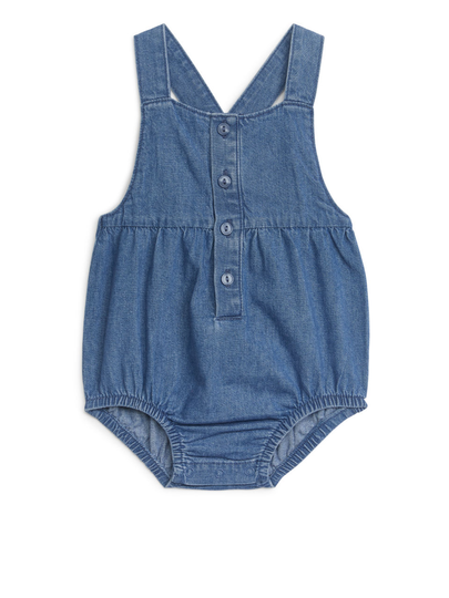 Denim Romper - Blue