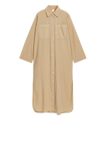 Shirt Dress - Beige