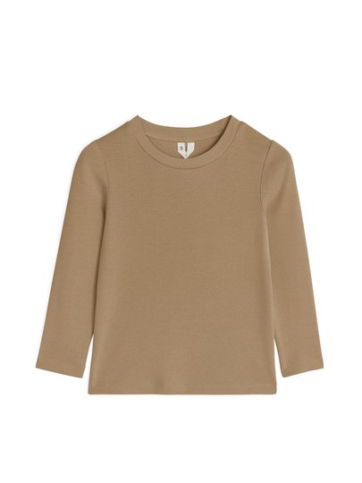 Long Sleeve T-Shirt - Beige