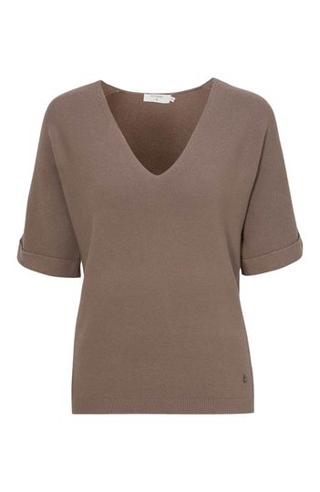 Cream Stickad jumper med pingvinärm Sillar Brun