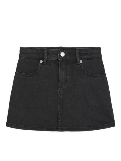 Stretch Twill Skirt - Black