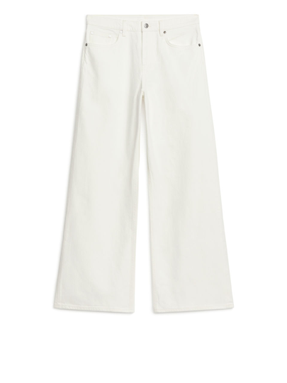 WIDE FULL LENGTH Non-Stretch Jeans - White