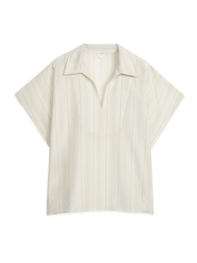 Pop-Over Blouse - White