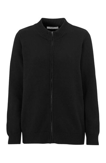 Cellbes Kort cardigan med dragkedja Svart