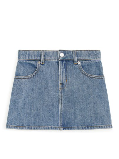 Stretch Twill Skirt - Blue