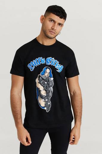 Rock Off T-Shirt Billie Eilish Tee Svart