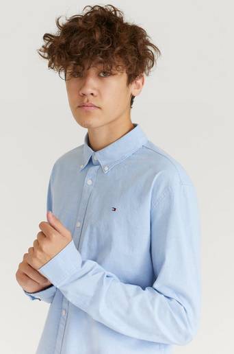 Tommy Hilfiger Skjorta Boys Stretch Oxford Shirt L/S Blå