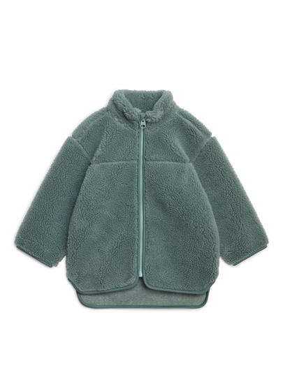 Relaxed Pile Jacket - Turquoise