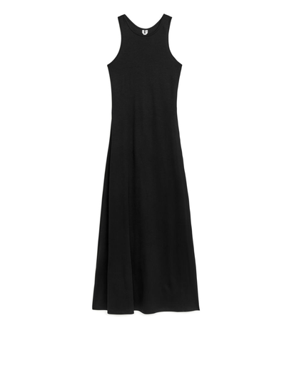 Cut-Out Jersey Dress - Black