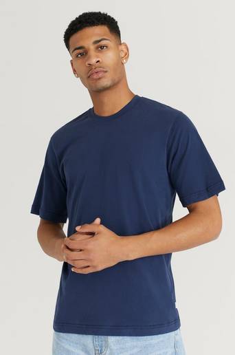 Resteröds T-shirt Mid Sleeve Tee Organic Cotton Blå
