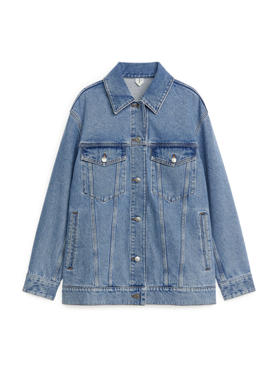 Oversized Denim Jacket - Blue