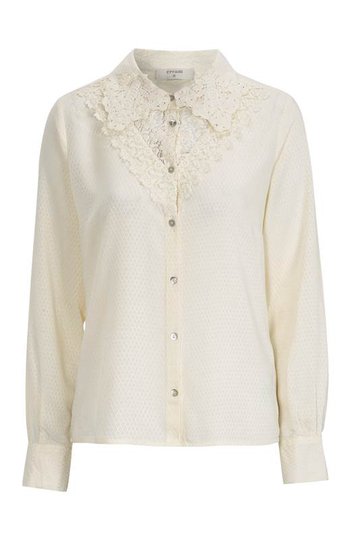 Cream Viskosblus Fiona Cream