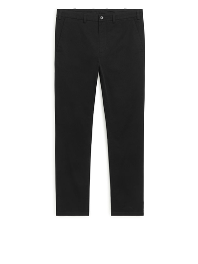 Slim Cotton Chinos - Black