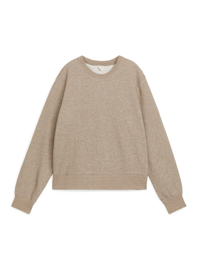 Crew Neck Sweatshirt - Beige