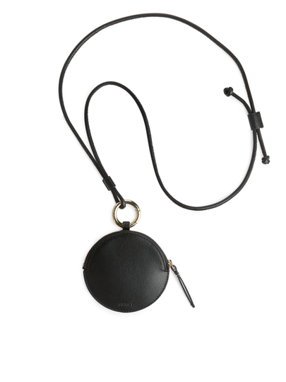 Leather Coin Pouch - Black
