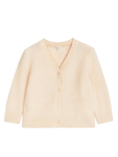 Alpaca-Merino Cardigan - Beige