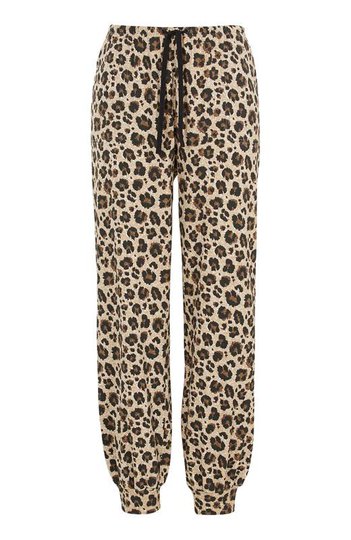 Cellbes Djurmönstrad trikåbyxa Beige Leopard