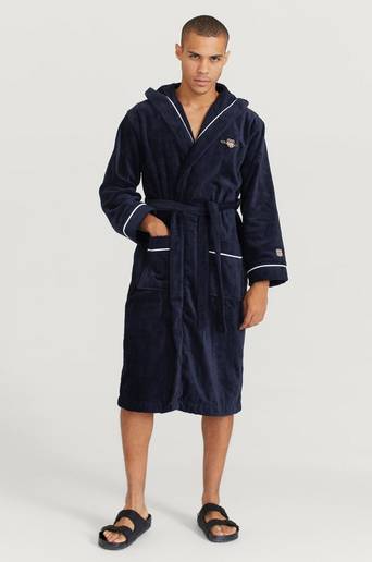 Gant Morgonrock Archive Shield Robe Blå