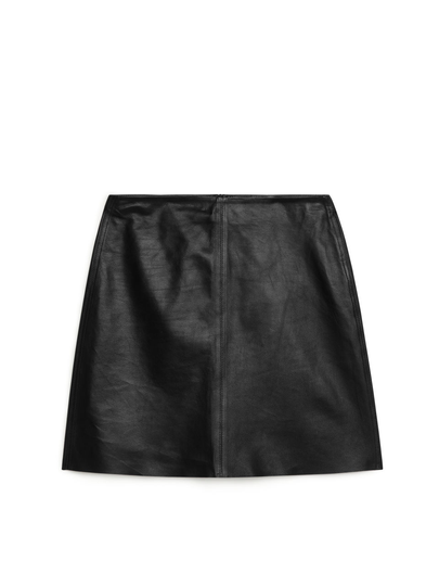 Leather Skirt - Black