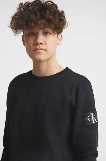 Calvin Klein Sweatshirt Badge Rib Sweatshirt Svart