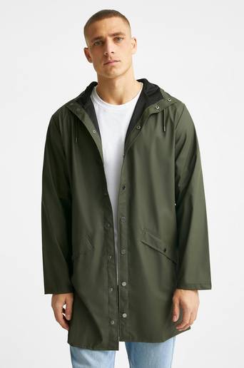 Rains Regnjacka Long Jacket Grön