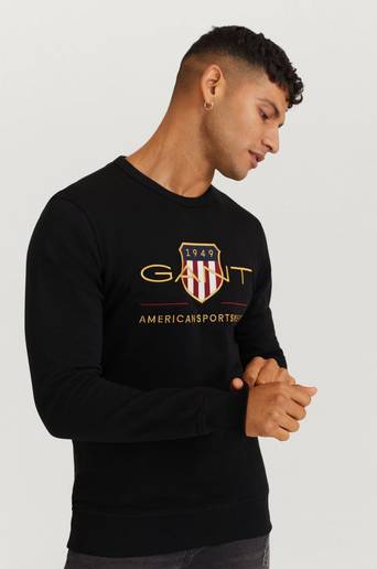 Gant Sweatshirt Archive Shield C-Neck Svart