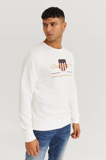 Gant Sweatshirt Archive Shield C-Neck Vit