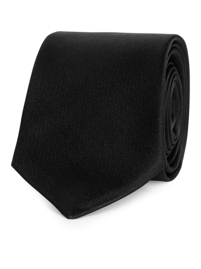 Slim Silk Tie - Black