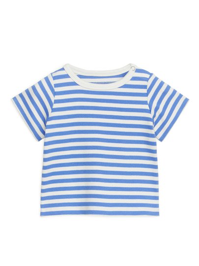 Short Sleeve Rib T-Shirt - Blue