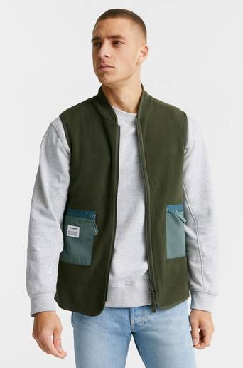Resteröds Fleeceväst Fleece Vest Plain Grön