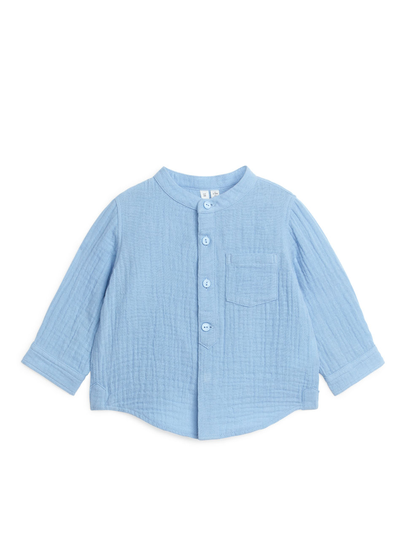 Cotton Muslin Shirt - Blue