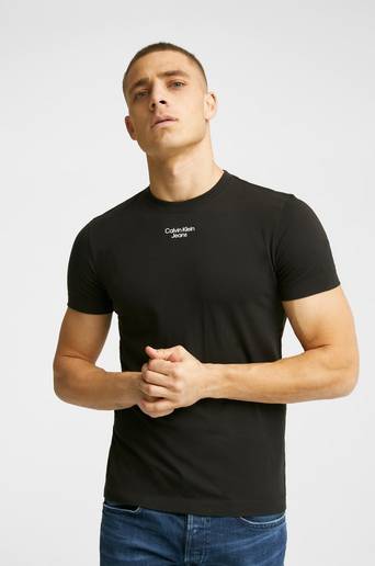 Calvin Klein T-Shirt Stacked Logo Tee Svart