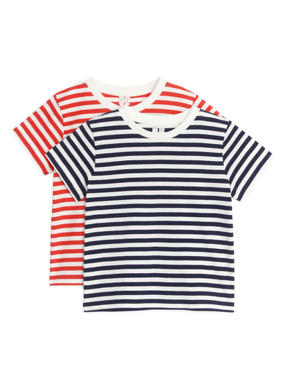 Crew-Neck T-shirt Set of 2 - Blue