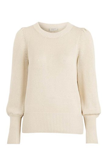 Freequent Stickad tröja Cotti Offwhite