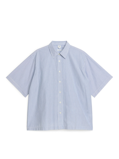 Oversized Poplin Shirt - Blue