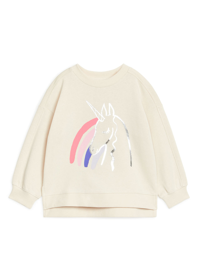 Oversized Sweatshirt - Beige