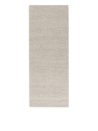 Wool Rug 70 x 180 cm - Grey