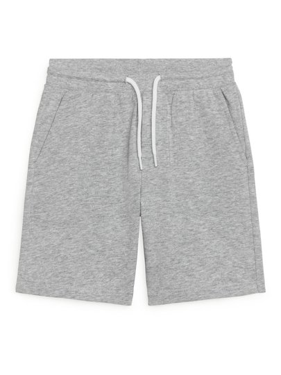 Elastic-Waist Shorts - Grey