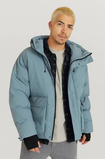 Preach Pufferjacka Hooded Puffer Jacket Blå